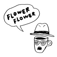 FLOWER FLOWERのオフィシャルサイトやTwitterアイコンに登場する「フラワーおっさん（仮）」。