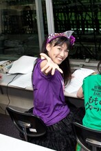 「ももクロくらぶxoxo」生放送時の高城れに。