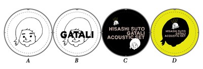 缶バッジのデザインサンプル。