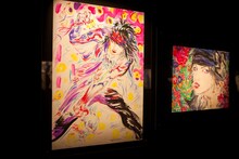 「天野喜孝×HYDE展 天命と背徳～NIPPON EVOLUTION～」プレス発表会で披露された作品。