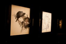 「天野喜孝×HYDE展 天命と背徳～NIPPON EVOLUTION～」プレス発表会で披露された作品。