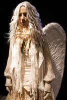 「天野喜孝×HYDE展 天命と背徳～NIPPON EVOLUTION～」プレス発表会で披露された作品。