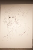 「天野喜孝×HYDE展 天命と背徳～NIPPON EVOLUTION～」プレス発表会で披露された作品。