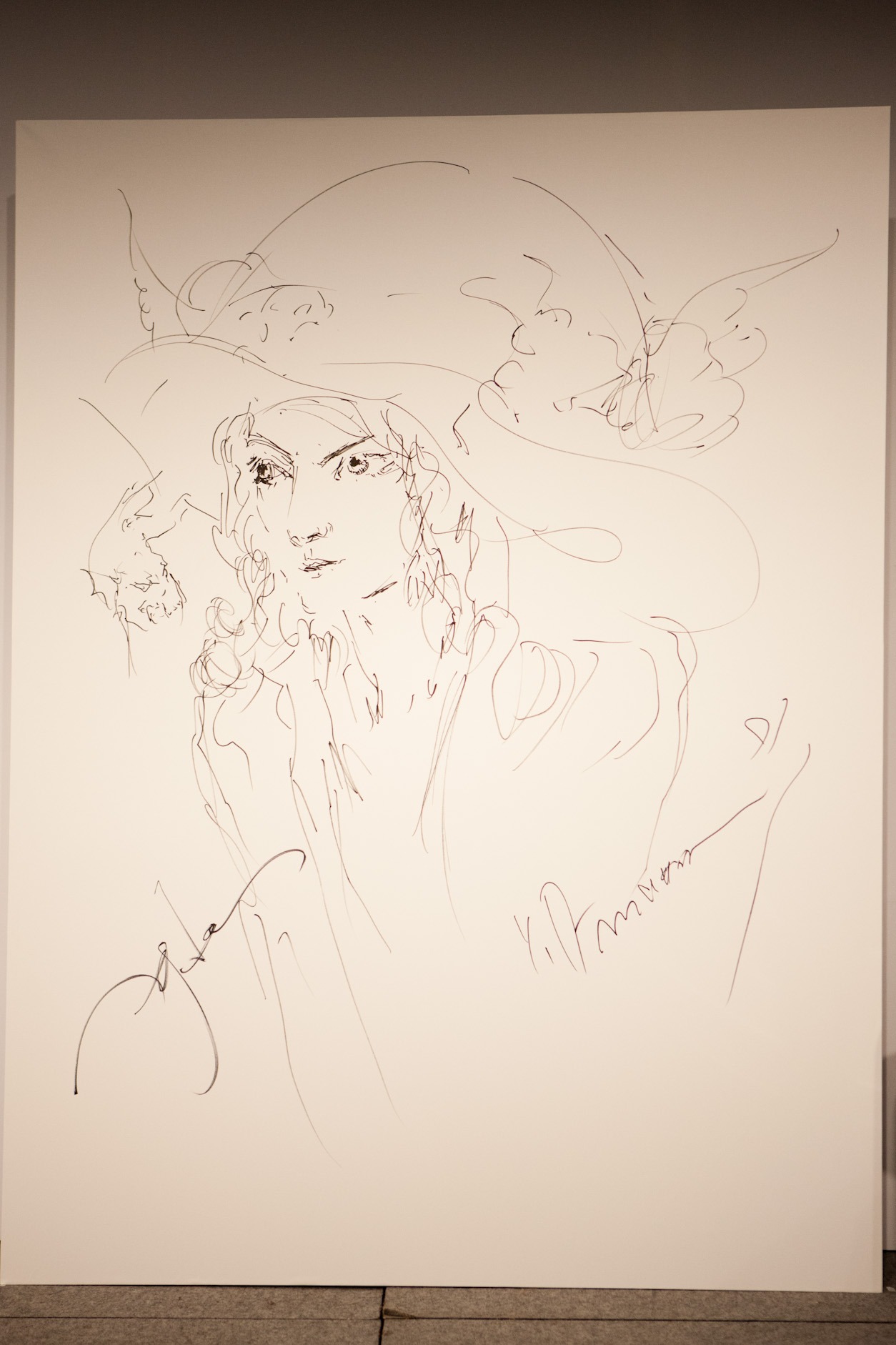 「天野喜孝×HYDE展 天命と背徳～NIPPON EVOLUTION～」プレス発表会で披露された作品。