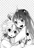 さつき が てんこもり原作マンガ「セロくんとハカセ」の扉イラスト。