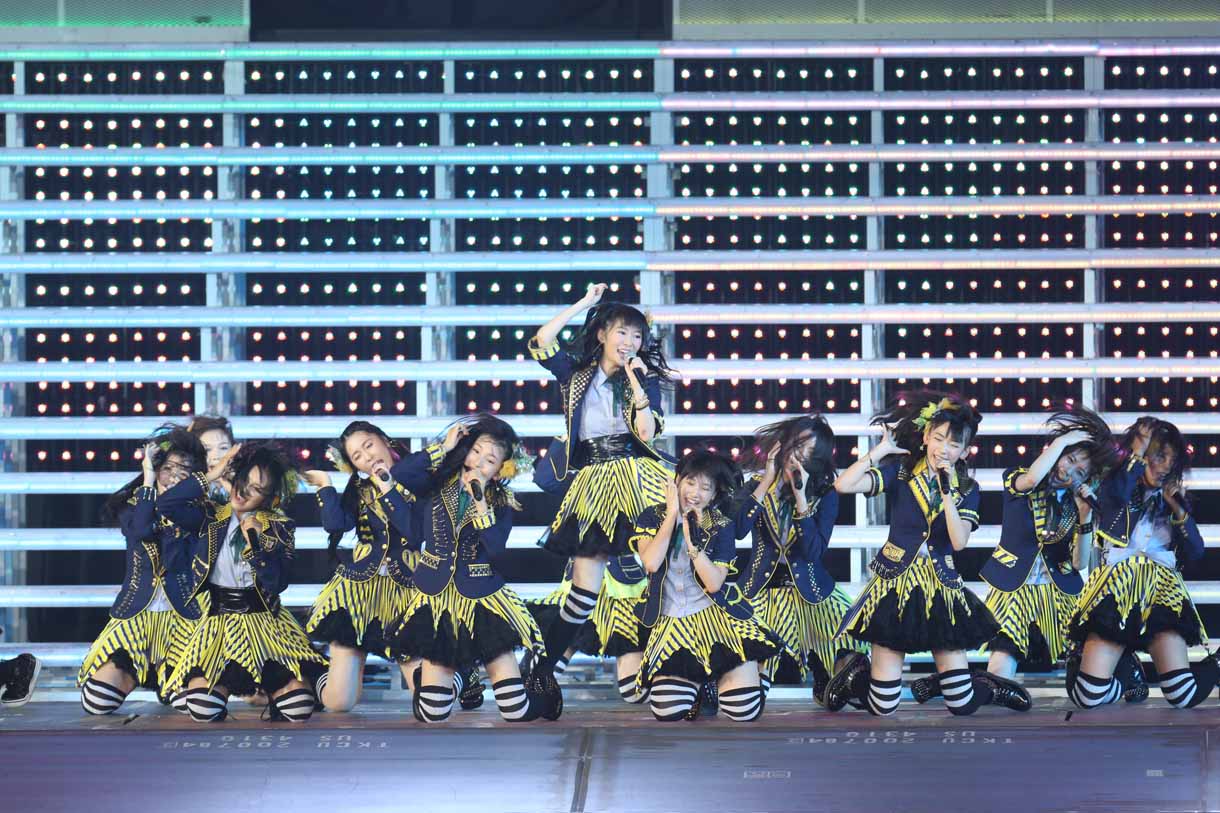 HKT48「メロンジュース」の模様。(c)AKS