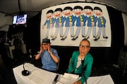 奥から畠山桃内(伊武雅刀)と咲坂守(小林克也)。(Photo by TEAM LIGHTSOME)