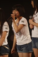 HKT48劇場500回公演での朝長美桜。(c)AKS