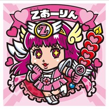 「ももいろクローバーZ ももクロマンチョコ」に封入されるシールデザイン。「Z伝説」仕様の佐々木彩夏。