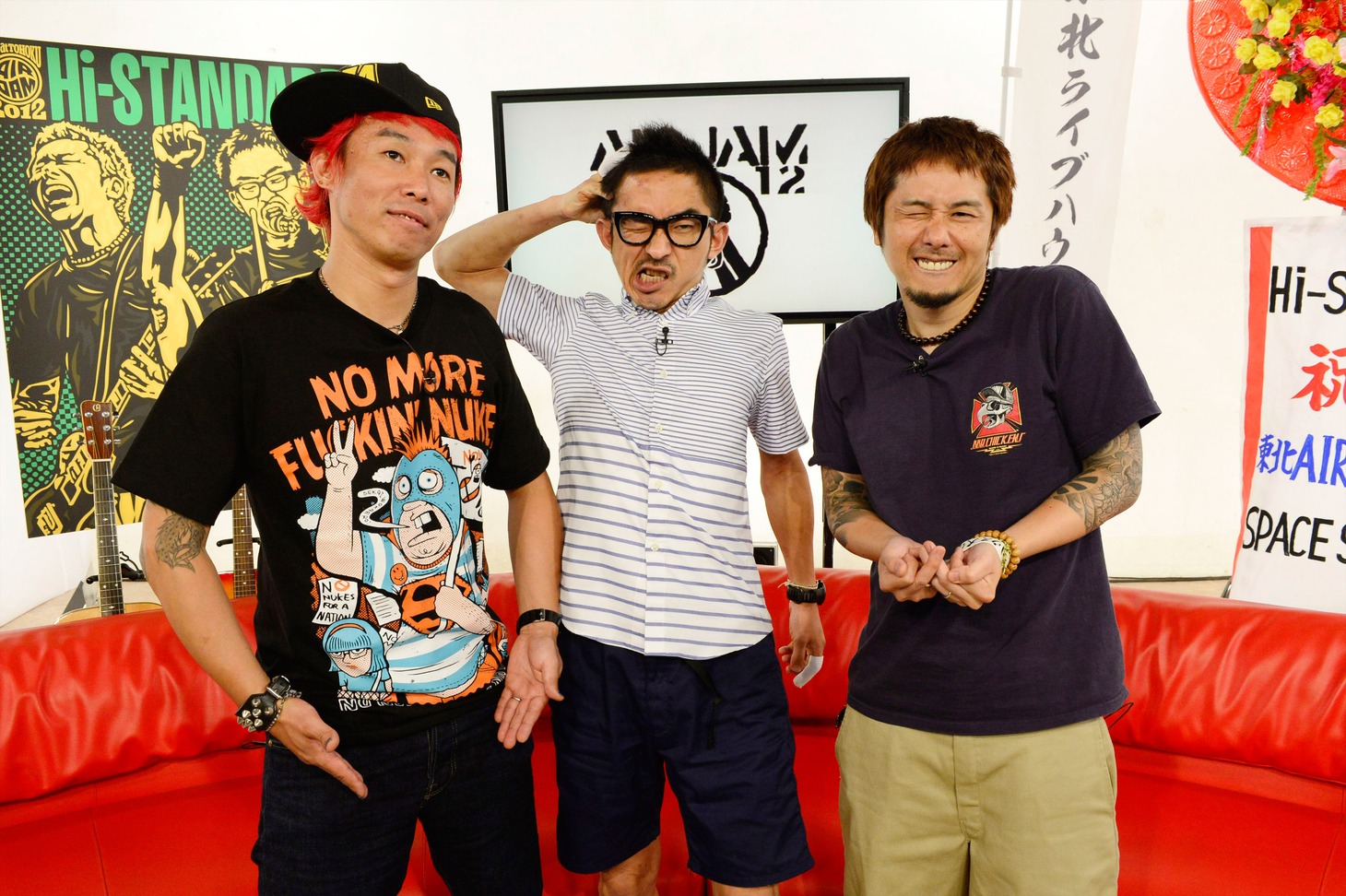 「Hi-STANDARD 東北 AIR JAM DVD発売記念 SPECIAL」収録時のHi-STANDARD。