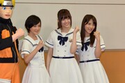 左から生駒里奈、松村沙友理、若月佑美。