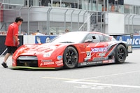 柳田真孝がハンドルを握ったGT500仕様のニッサンGT-R。