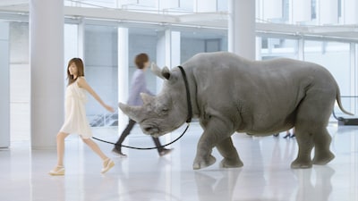 前田敦子が出演する「マイナビ転職」新CM「まかせなサイ・メッセージ篇」のワンシーン。