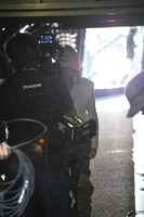 イージス艦「きりしま」艦内でPV撮影を行うナノ。