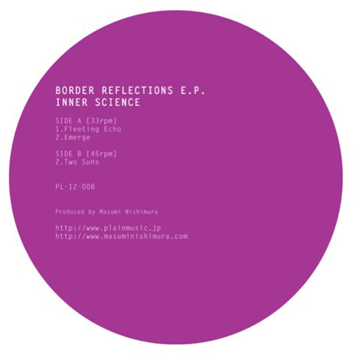 INNER SCIENCE「BORDER REFLECTIONS e.p.」レーベル