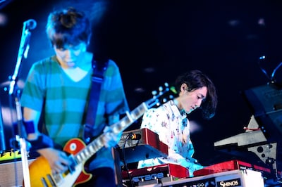 フジファブリックの金澤ダイスケ（Key）とのセッションの様子。（photo by TEPPEI）