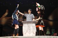 田名部生来に勝利する島崎遥香。 (c)AKS
