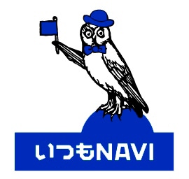 「いつもNAVI」とグリュックのコラボロゴ。
