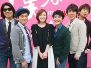 トーク収録後のゴスペラーズと広末涼子。