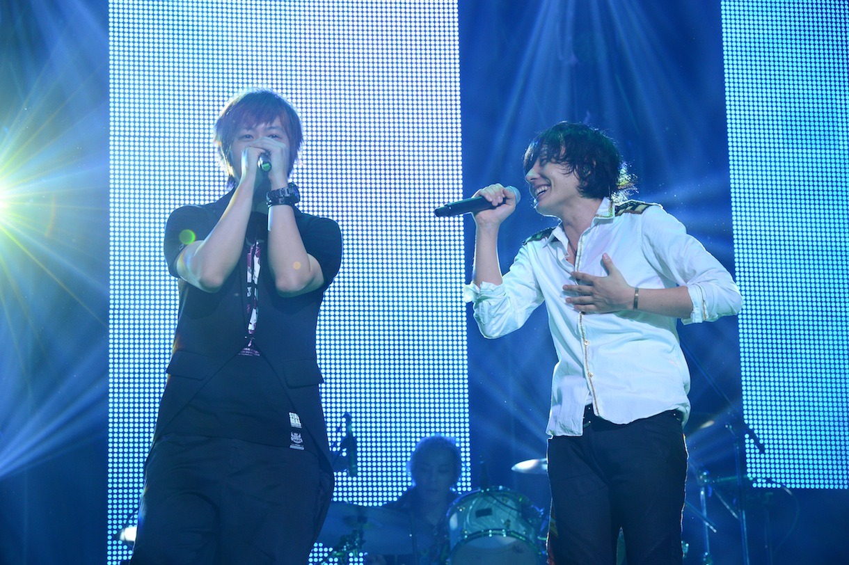 アンコールではMaydayの阿信（Vo）とのツインボーカルでも魅せた山村隆太（Vo）。