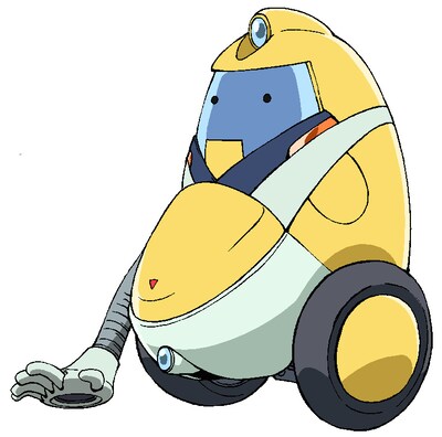 佐武宇綺が演じる掃除機ロボットQT。(c)2014 BONES / Project SPACE DANDY