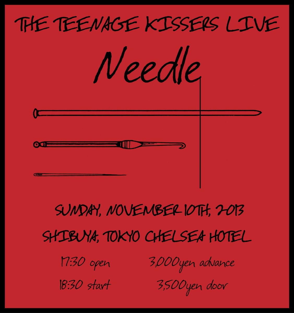 「『PERFECTLY DIRTY』RELEASE ONEMAN LIVE『Needle』」フライヤー