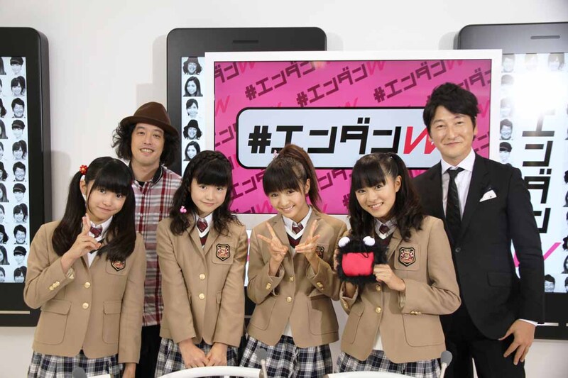 「#エンダンW」にゲスト出演したさくら学院の大賀咲希、水野由結、菊地最愛、堀内まり菜。