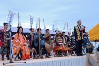 「第32回南総里見まつり」出陣式の様子。