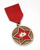 上坂すみれ「革命的ブロードウェイ主義者同盟」初回限定盤Bに付属する記章。