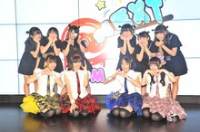 「＠JAM NEXT vol.0 ～＠JAM the Field 直前祭～」に出演した乙女新党とBELLRING少女ハート。