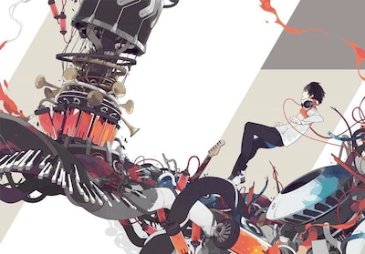 りぶ「Riboot」ジャケットイラストの全体像。