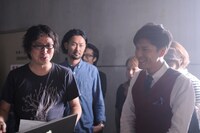 「ホットペッパーグルメ」新CM撮影中の様子。