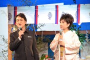 左からドワンゴの夏野剛取締役、小林幸子。