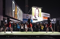 Negicco「ときめきのヘッドライナー」発売記念イベントの様子。