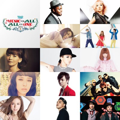 「FamilyMart presents MUSIC FOR ALL, ALL FOR ONE 2013」出演決定アーティスト