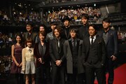 映画「カノジョは嘘を愛しすぎてる」完成披露試写会の様子。