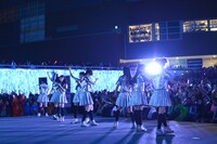 私立恵比寿中学フリーライブの様子。