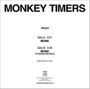 MONKEY TIMERS「MONK（inc.The Backwoods Remix）」ジャケット裏