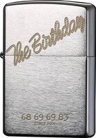 縄ロゴデザインのThe BirthdayオリジナルZippoライター。