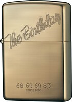 縄ロゴデザインのThe BirthdayオリジナルZippoライター。