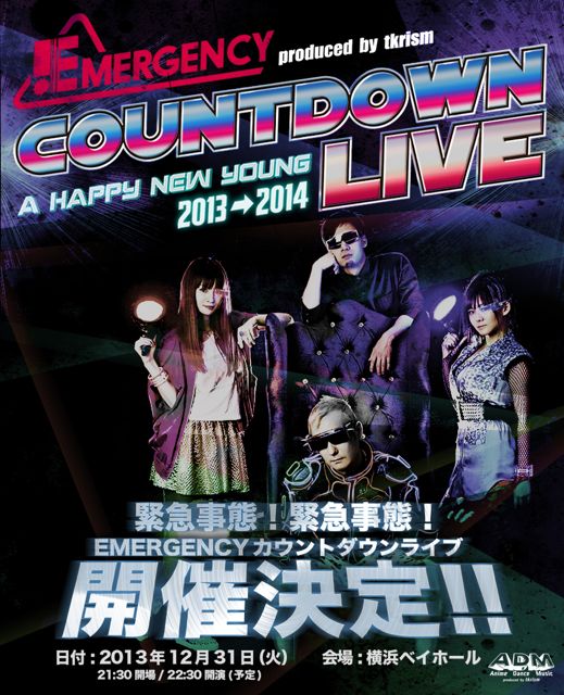 「EMERGENCY COUNTDOWN LIVE - A HAPPY NEW YOUNG 2013 → 2014 -」フライヤー