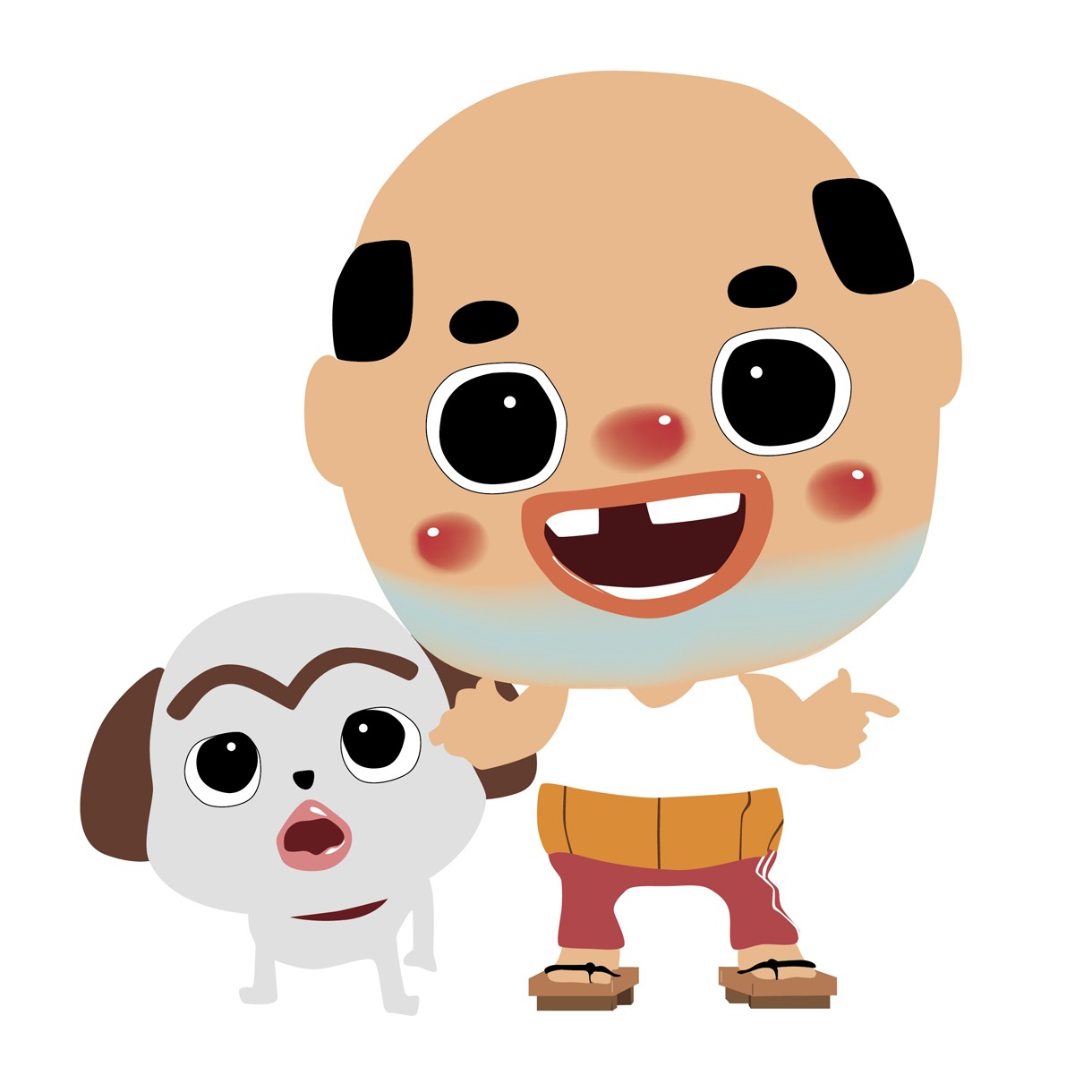 左から八木、ちっちゃいおっさん。