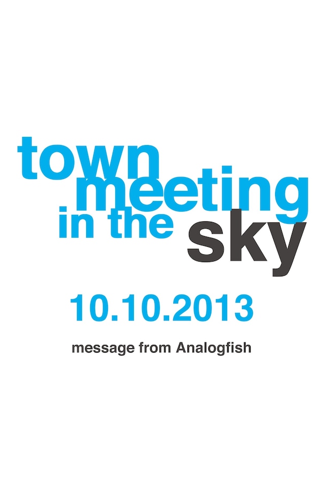 アナログフィッシュ「town meeting in the sky」ジャケット