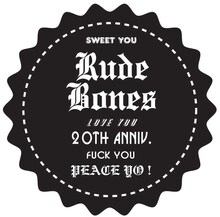 RUDE BONES20周年記念ロゴ