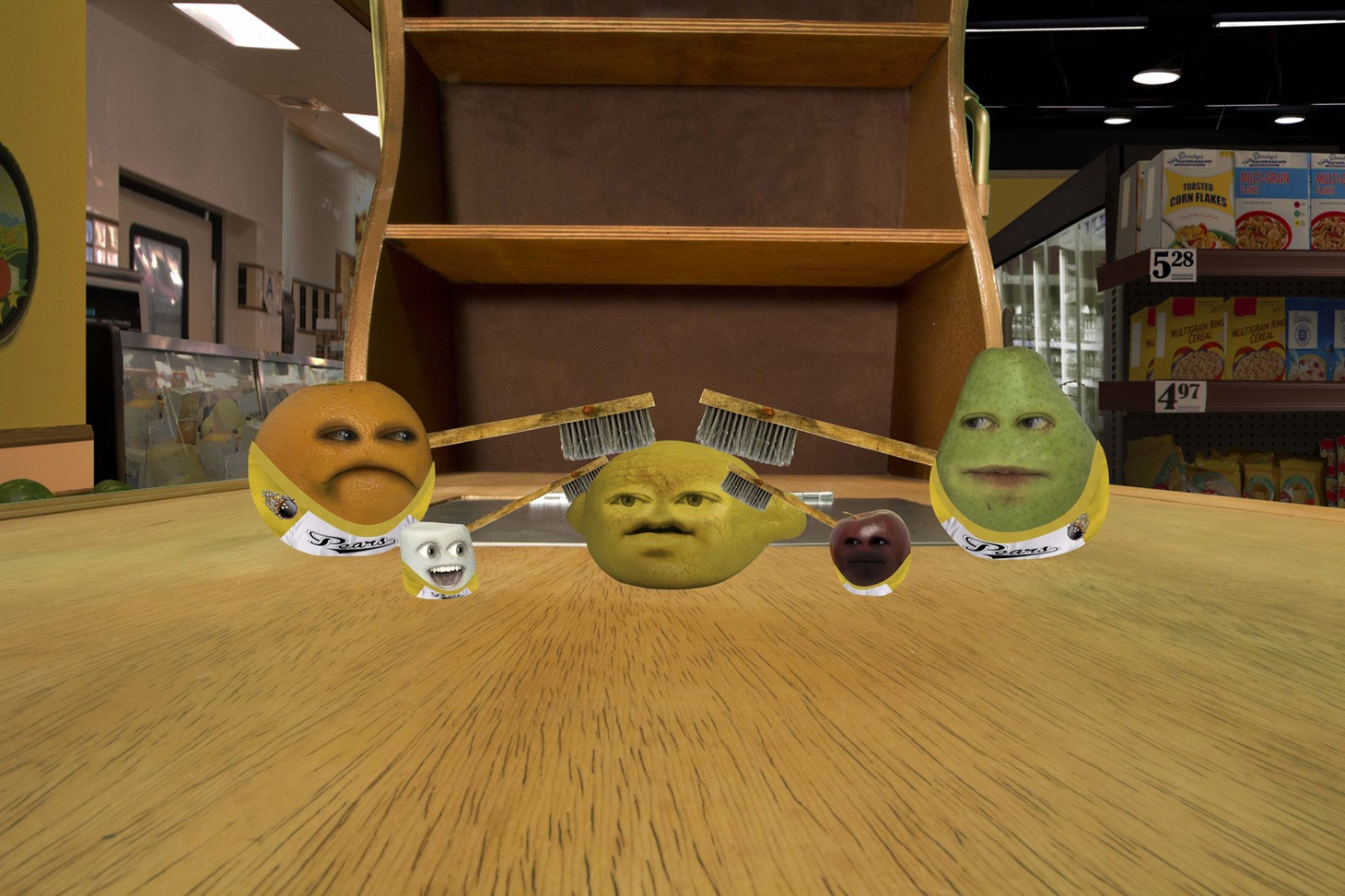 「ANNOYING ORANGE ～アノーイングオレンジの胸やけ気味な大冒険～」のワンシーン。 (C)2013 14th Hour Productions.All Rights Reserved.