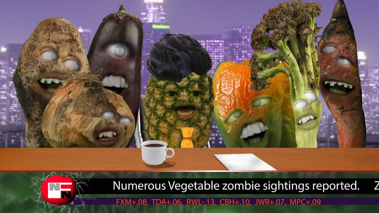 「ANNOYING ORANGE ～アノーイングオレンジの胸やけ気味な大冒険～」のワンシーン。 (C)2013 14th Hour Productions.All Rights Reserved.