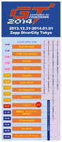 「Livemasters Inc. COUNTDOWN "GT2014"」タイムテーブル
