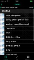 「Perfume Music Player」のアルバム収録曲リスト。