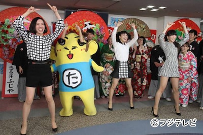 Perfumeと「めちゃイケ」レギュラー出演者。