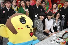 Perfumeと「めちゃイケ」レギュラー出演者。